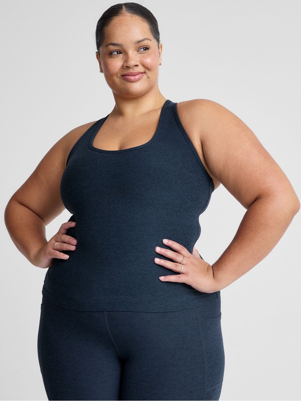 Beyond Yoga Spacedye Step Up Racerback Tank, Nocturnal Navy, 4X